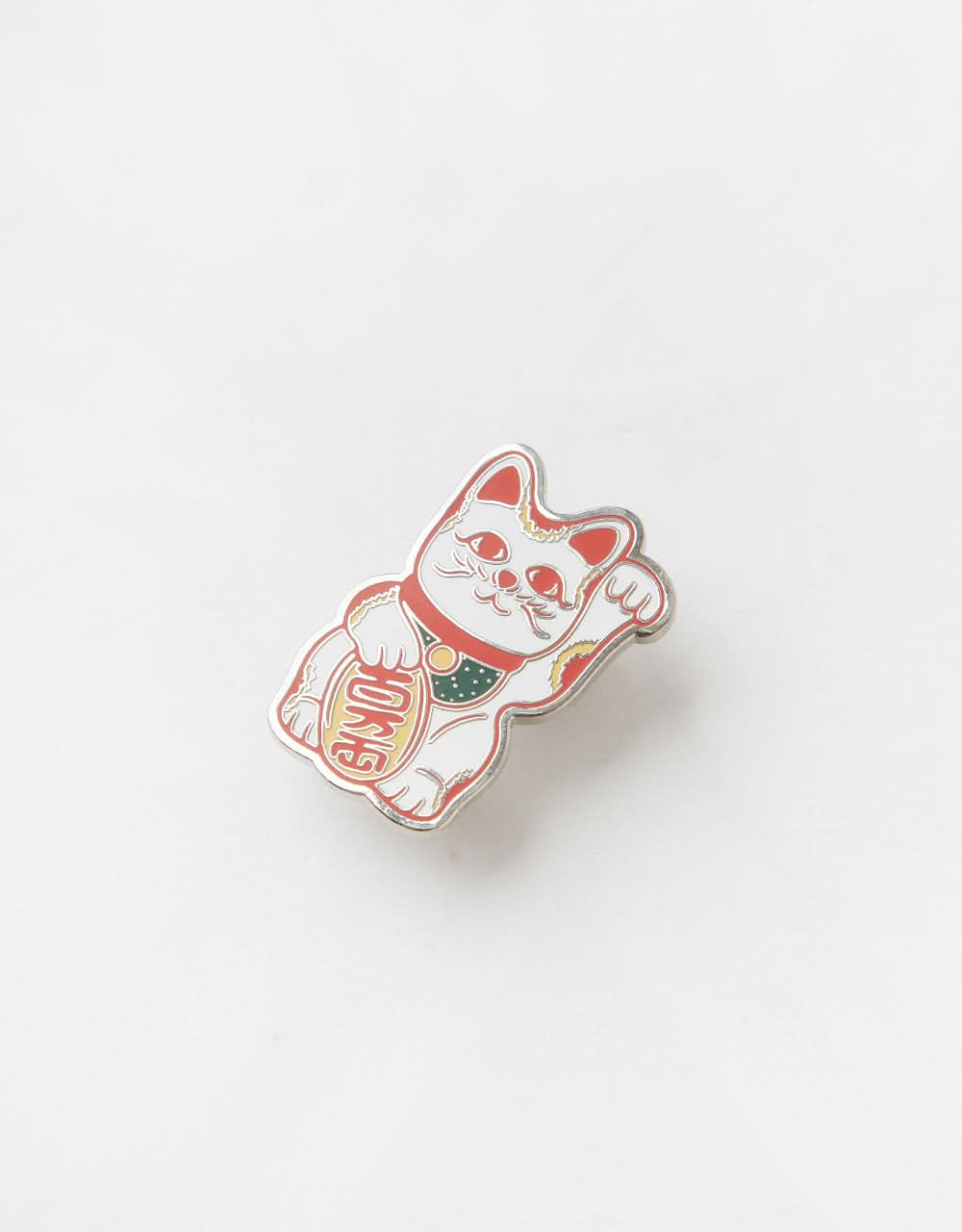 Route One Lucky Cat Pin - Nickel