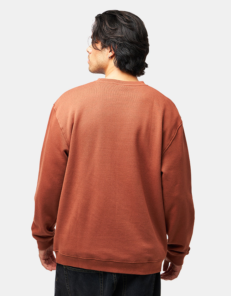 Santa Cruz Screaming Scratched Hand Strip Front Crew - Burnt Sienna