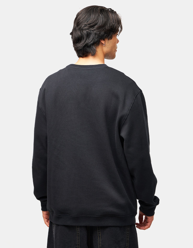 Santa Cruz Screaming Scratched Hand Strip Front Crew - Black