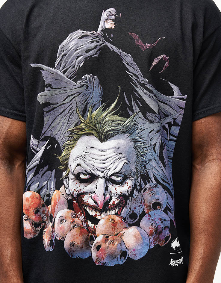 Welcome x Batman Heads Up T-Shirt - Black