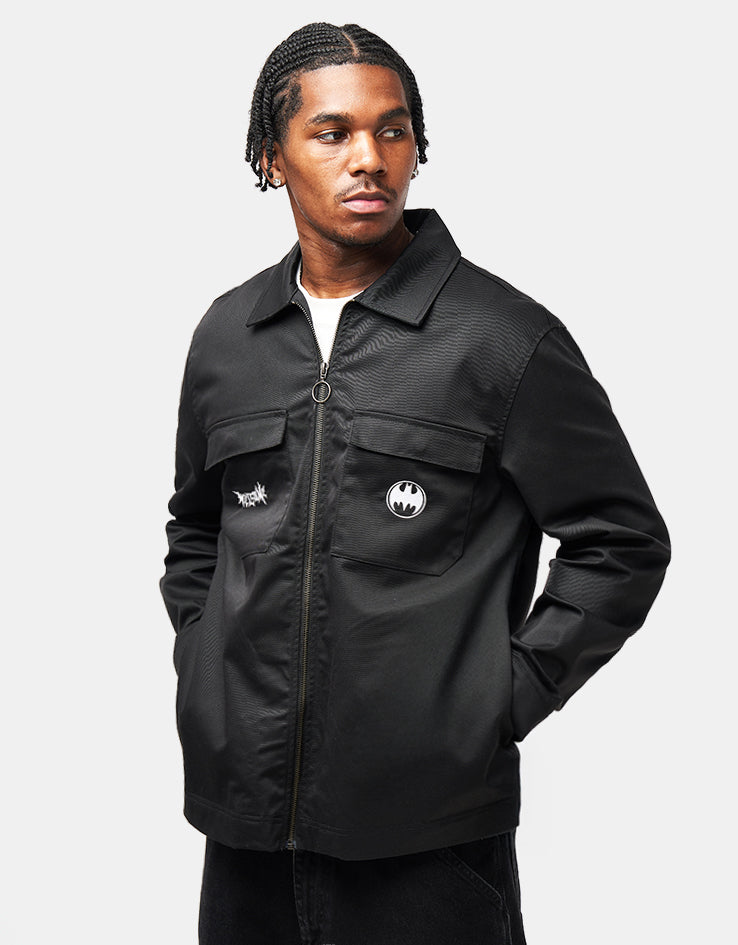 Welcome x Batman Gotham Twill L/S Work Shirt - Black
