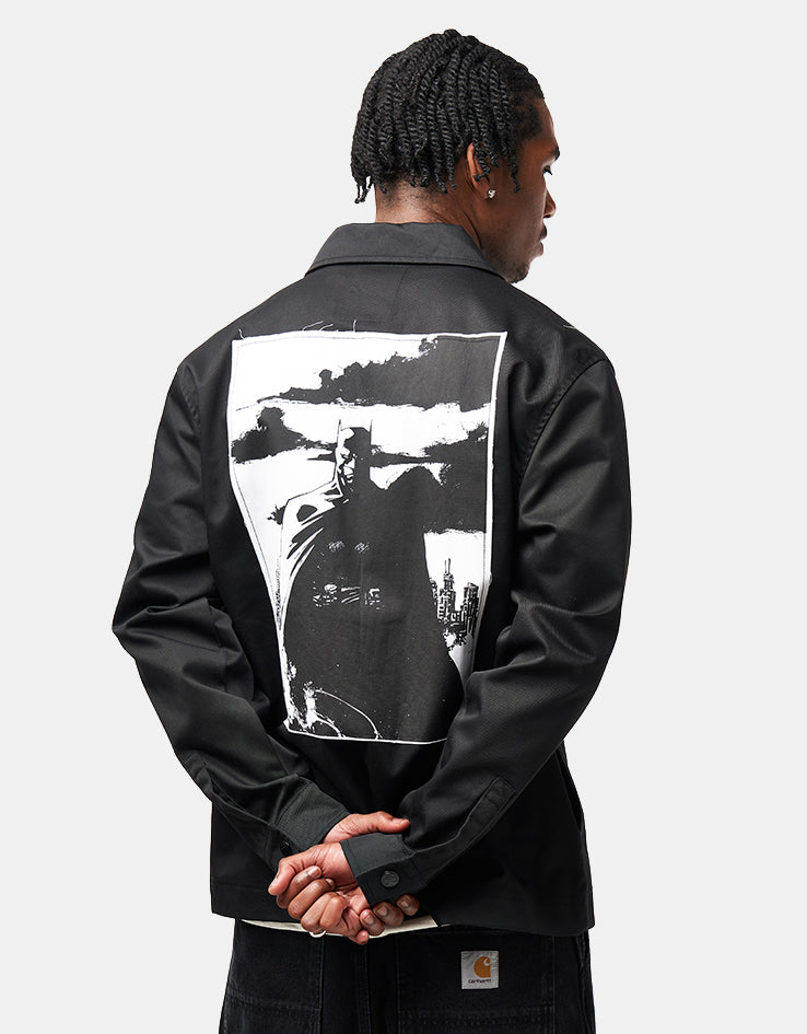 Welcome x Batman Gotham Twill L/S Work Shirt - Black