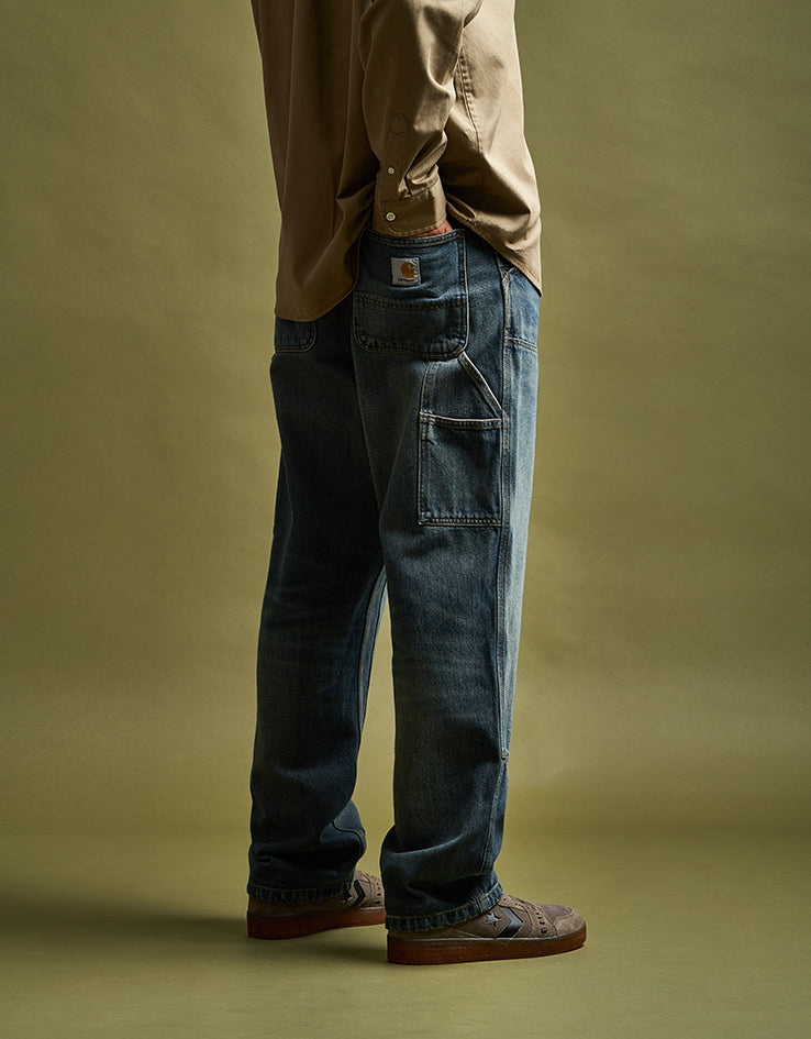 Carhartt WIP Double Knee Pant - Blue (Worn Used Wash)