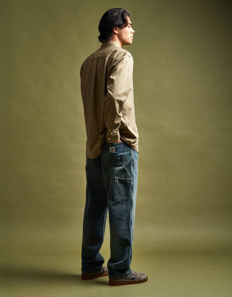 Carhartt WIP Double Knee Pant - Blue (Worn Used Wash)