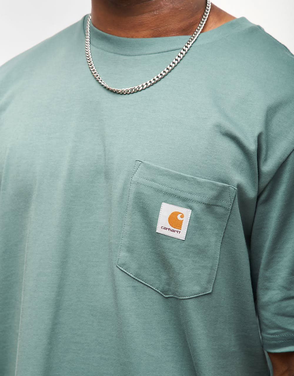 Carhartt WIP S/S Pocket T-Shirt - Silver Pine
