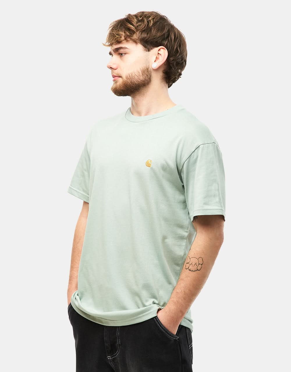 Carhartt WIP S/S Chase T-Shirt - Frosted Green/Gold