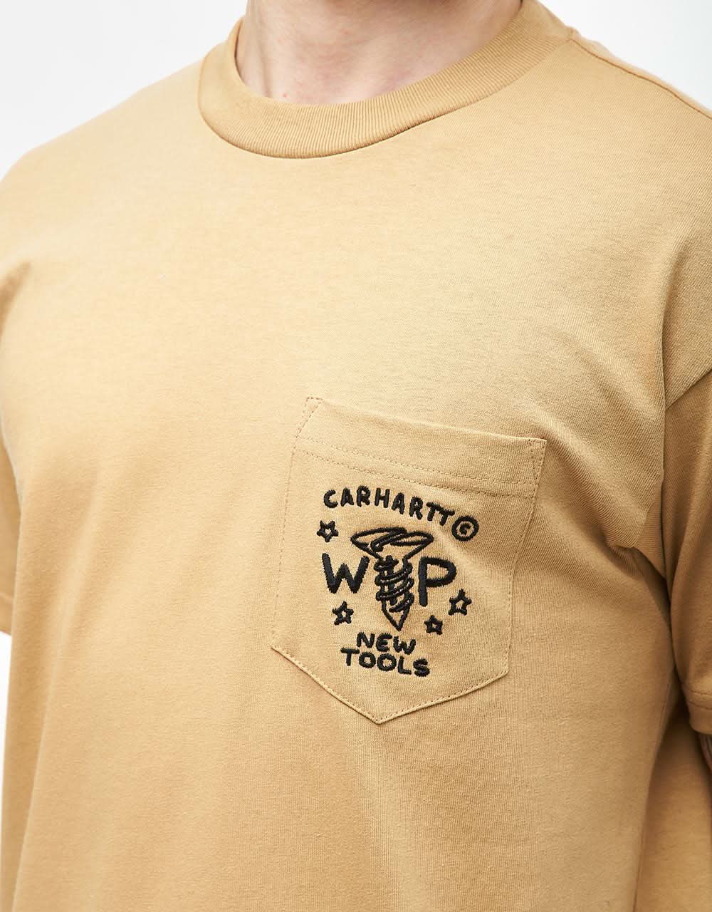 Carhartt WIP Fragments Pocket T-Shirt - Dusty Hamilton Brown/Black