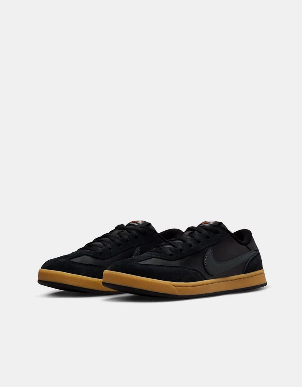Nike SB FC Classic Skate Shoes - Black/Anthracite-Black-Vivid Orange-Gum Lt Brown-White