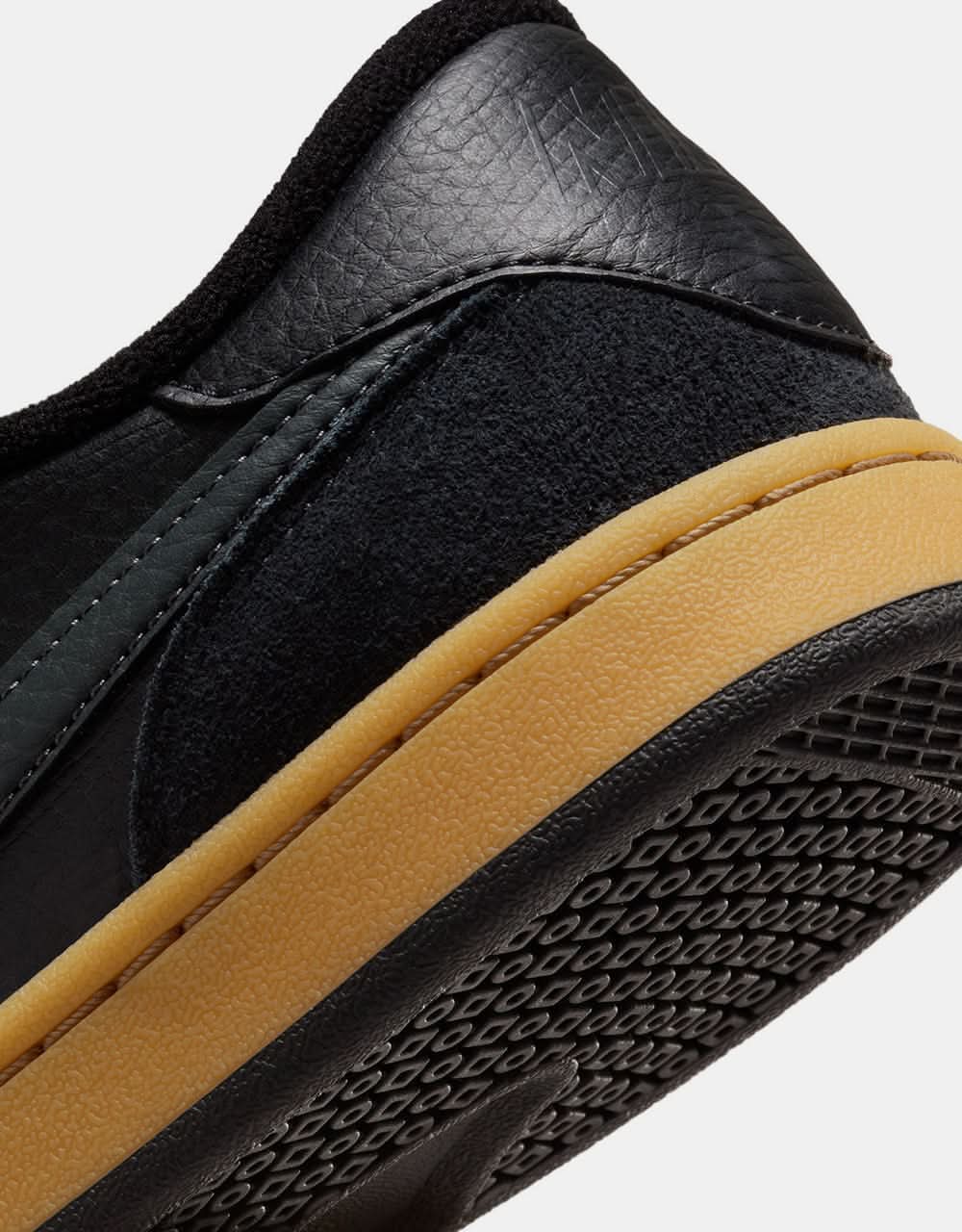 Nike SB FC Classic Skate Shoes - Black/Anthracite-Black-Vivid Orange-Gum Lt Brown-White