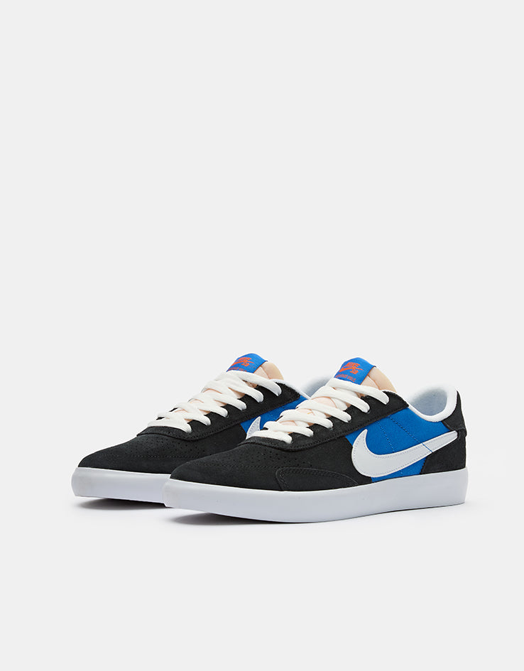 Nike SB Heritage Vulc Skate Shoes - Black/White-Signal Blue-Safety Orange-Black