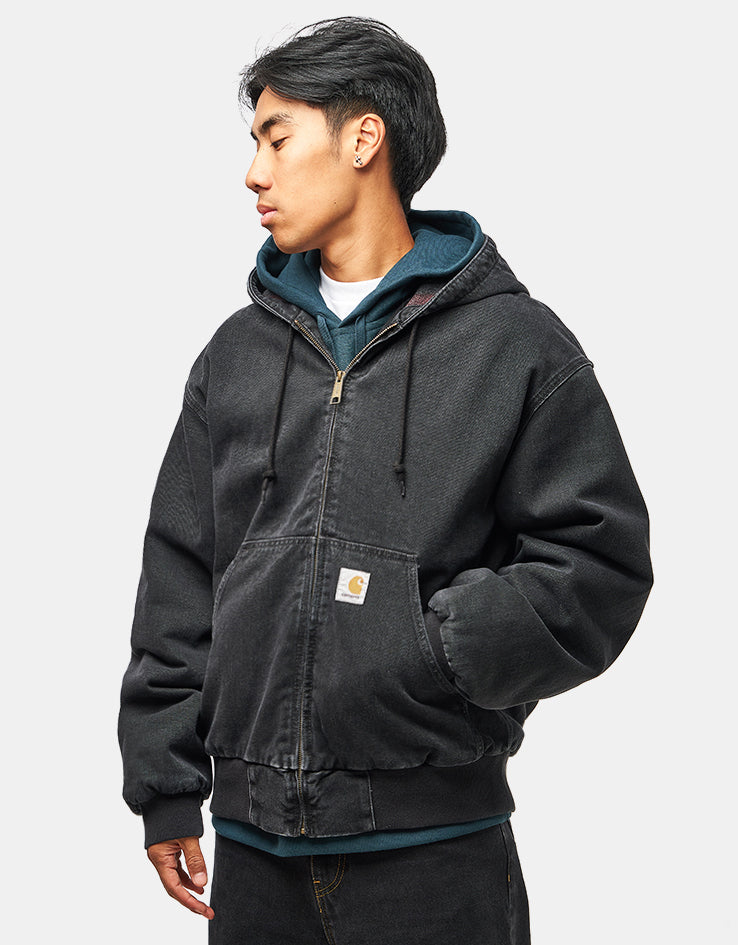 Carhartt WIP OG Active Jacket - Black 'Stone Washed' (Denim)