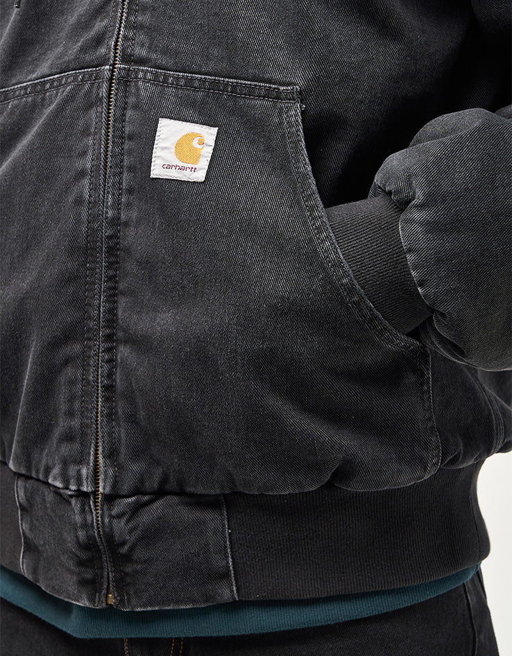 Carhartt WIP OG Active Jacket - Black 'Stone Washed' (Denim)