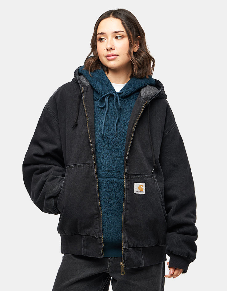 Carhartt WIP OG Active Jacket - Black 'Stone Washed' (Denim