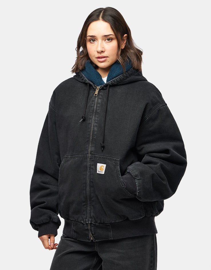 Carhartt WIP OG Active Jacket - Black 'Stone Washed' (Denim)