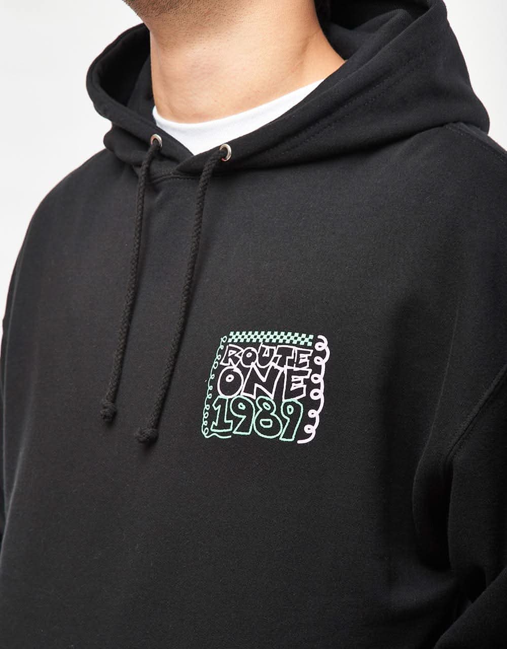 Route One Eighteez Pullover Hoodie - Deep Black