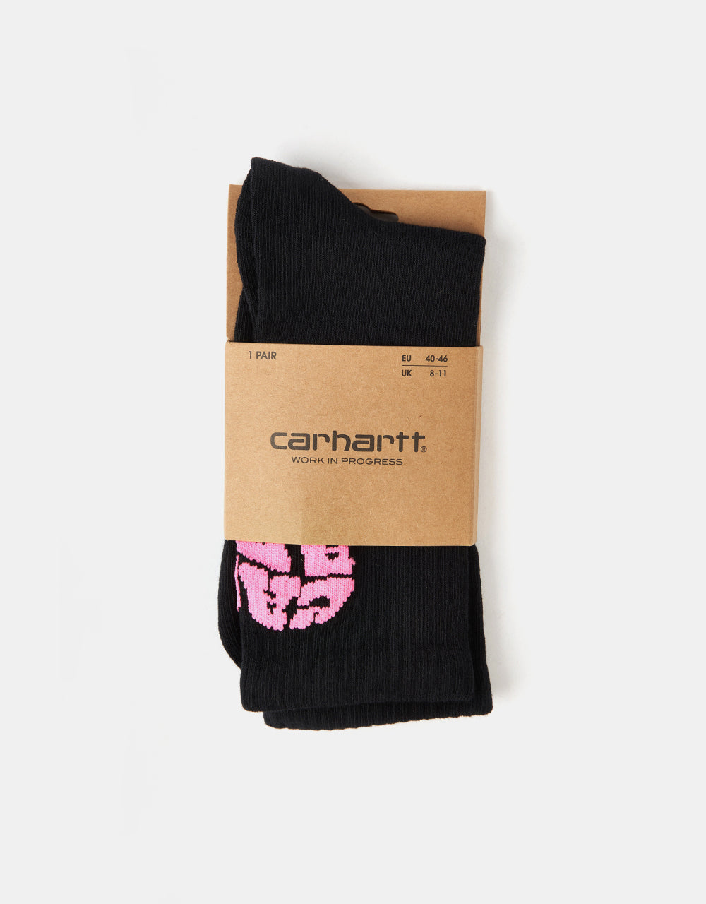 Carhartt WIP Heartbreaker Socks - Black/Lumo Pink