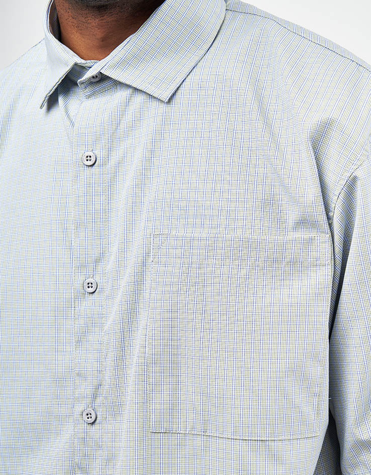 Route One Hendricks S/S Plaid Shirt - Green/Blue