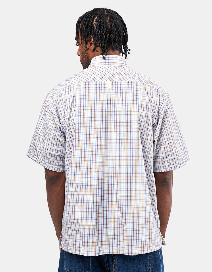 Route One Heath S/S Plaid Shirt - Blue/Green