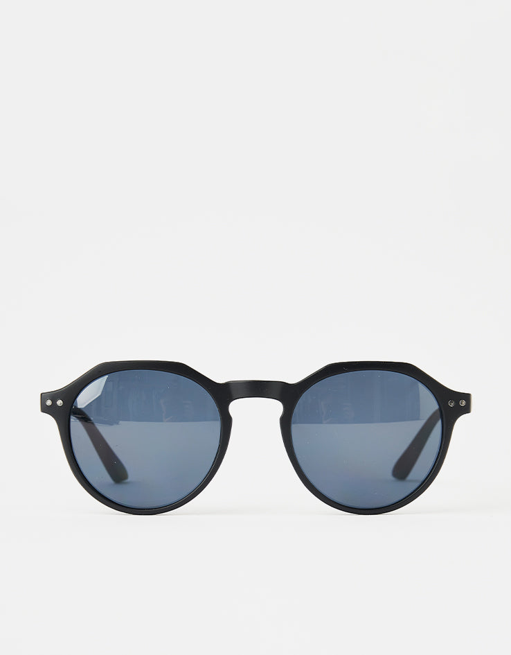 Route One Square Topped Sunglasses - Black (Blue Lens)