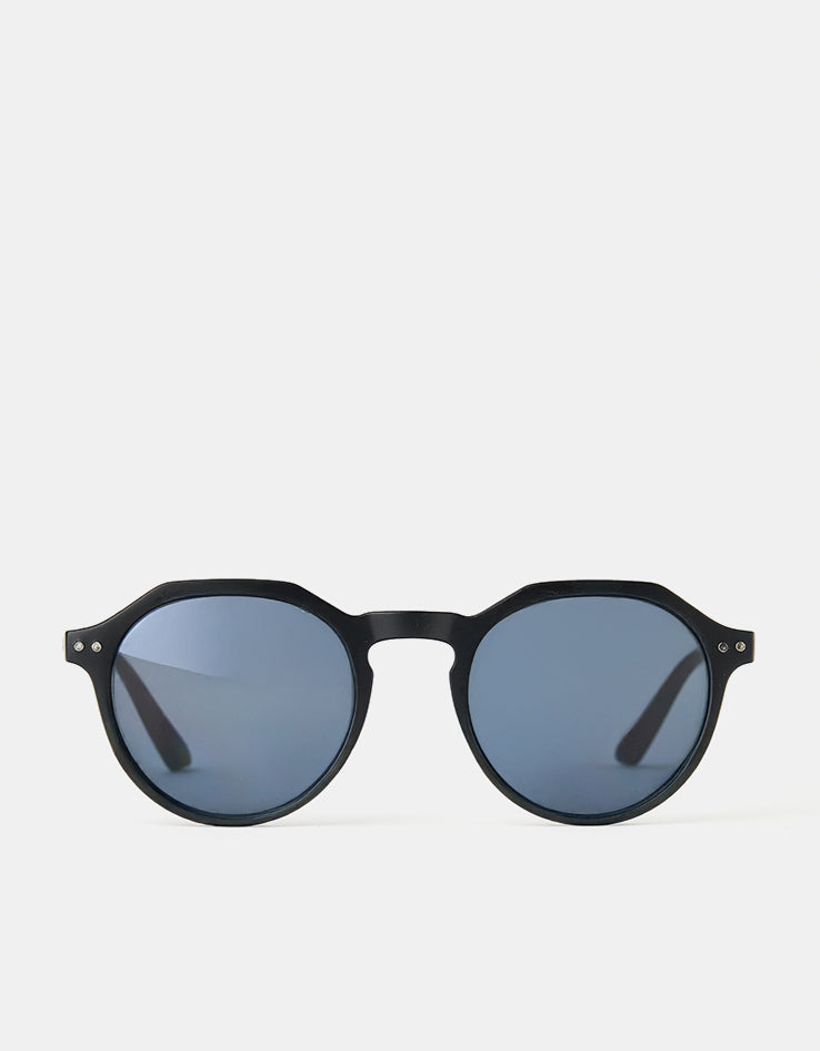 Route One Square Topped Sunglasses - Black (Blue Lens)