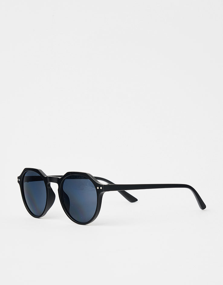 Route One Square Topped Sunglasses - Black (Blue Lens)
