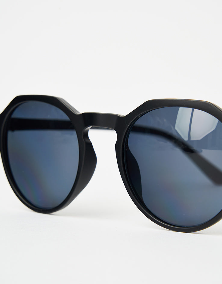 Route One Square Topped Sunglasses - Black (Blue Lens)