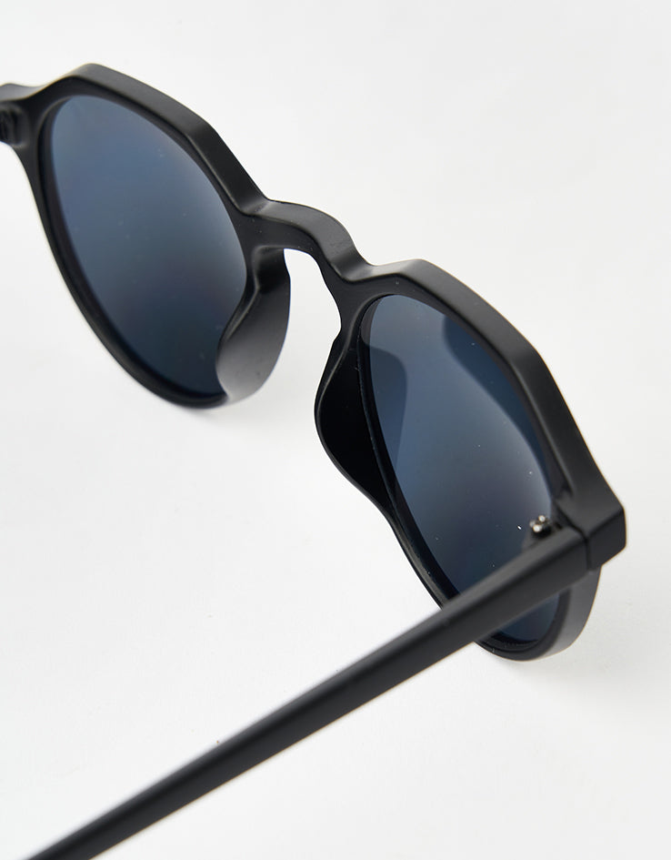 Route One Square Topped Sunglasses - Black (Blue Lens)