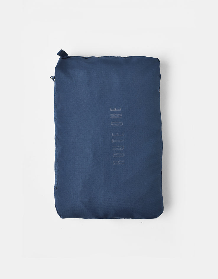 Route One Packable Windbreaker - Navy/Tan/Peach