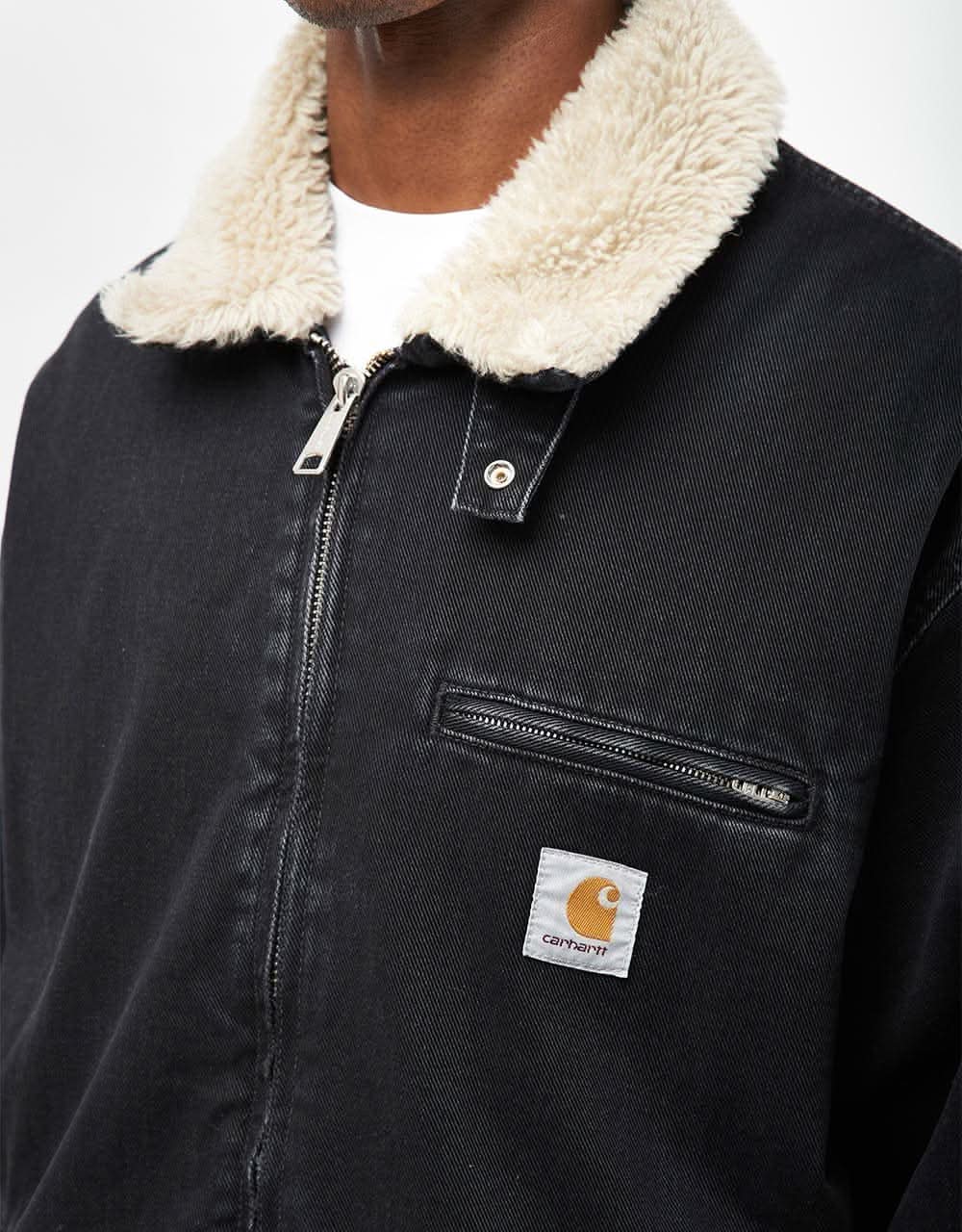 Carhartt WIP Herrald Jacket - Black/Wall (Stone Washed)
