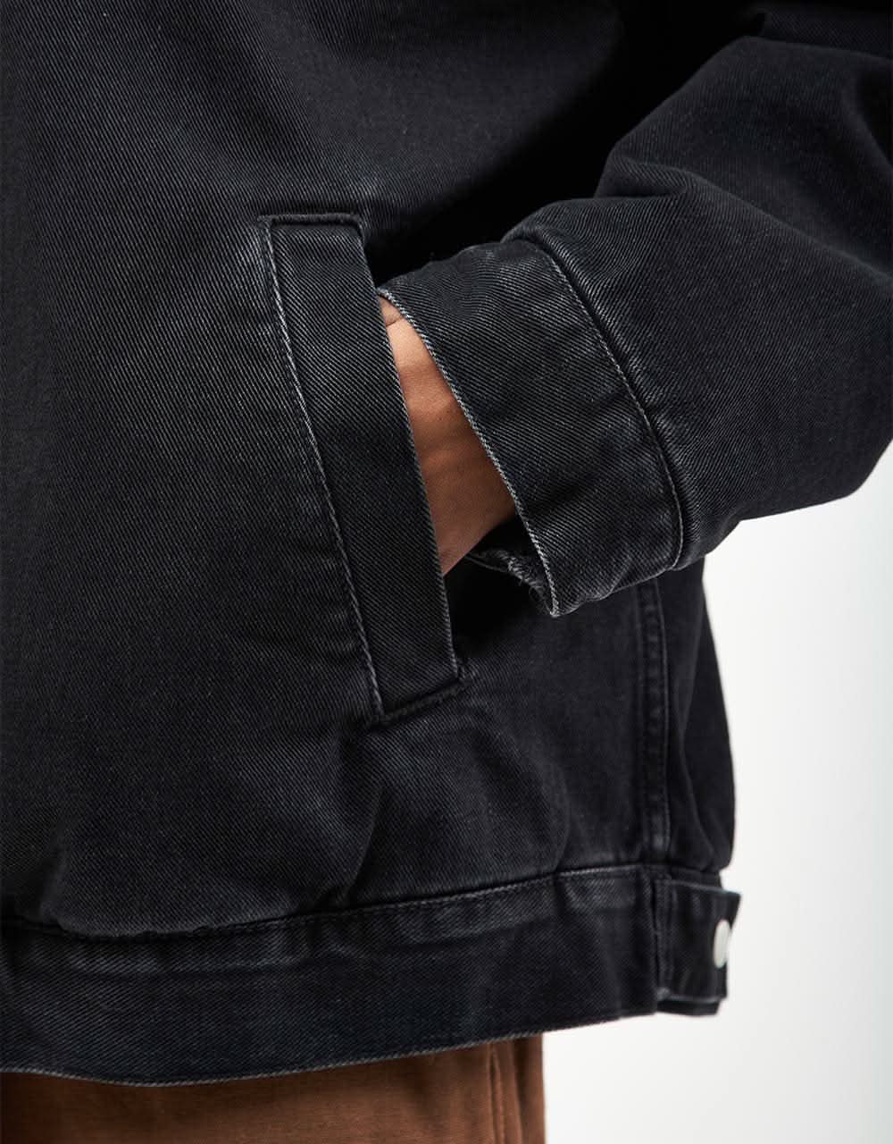 Carhartt WIP Herrald Jacket - Black/Wall (Stone Washed)