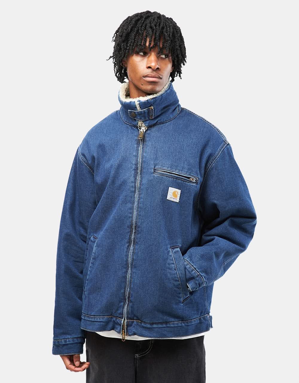 Carhartt WIP Herrald Jacket - Blue/Wall (Stone Washed)