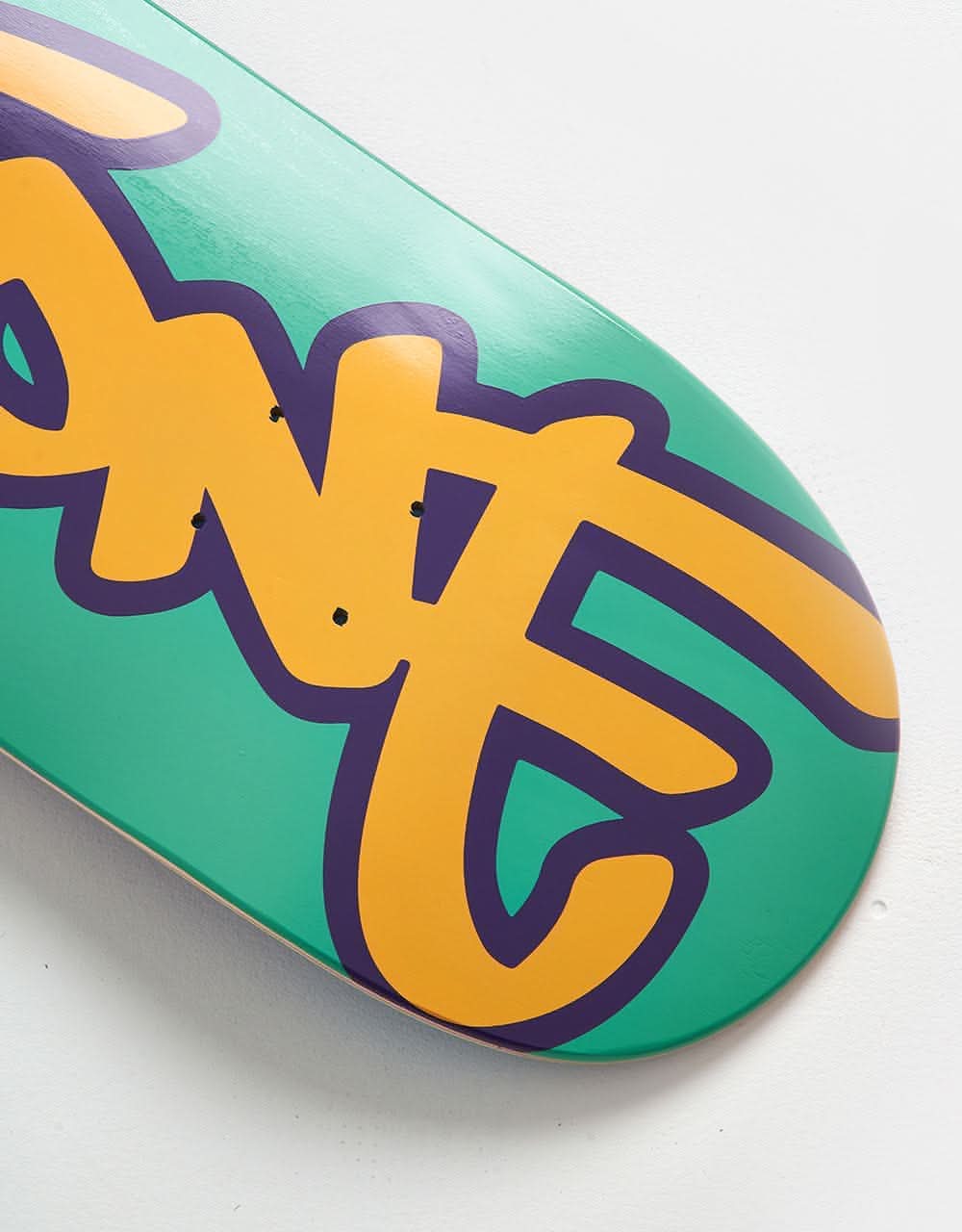 Route One Bricks Tag Skateboard Deck - Green/Orange