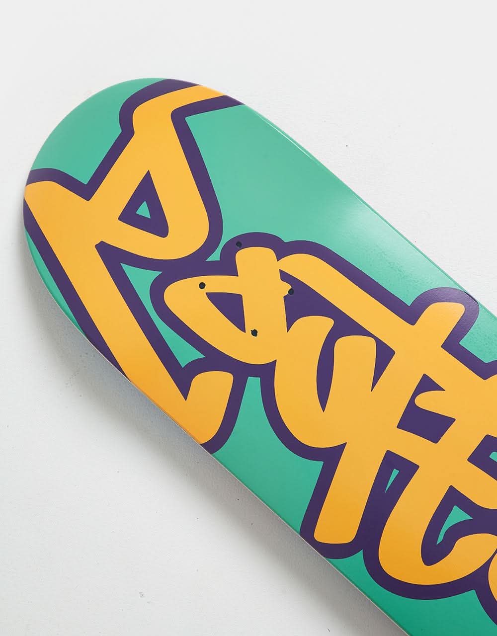 Route One Bricks Tag Skateboard Deck - Green/Orange