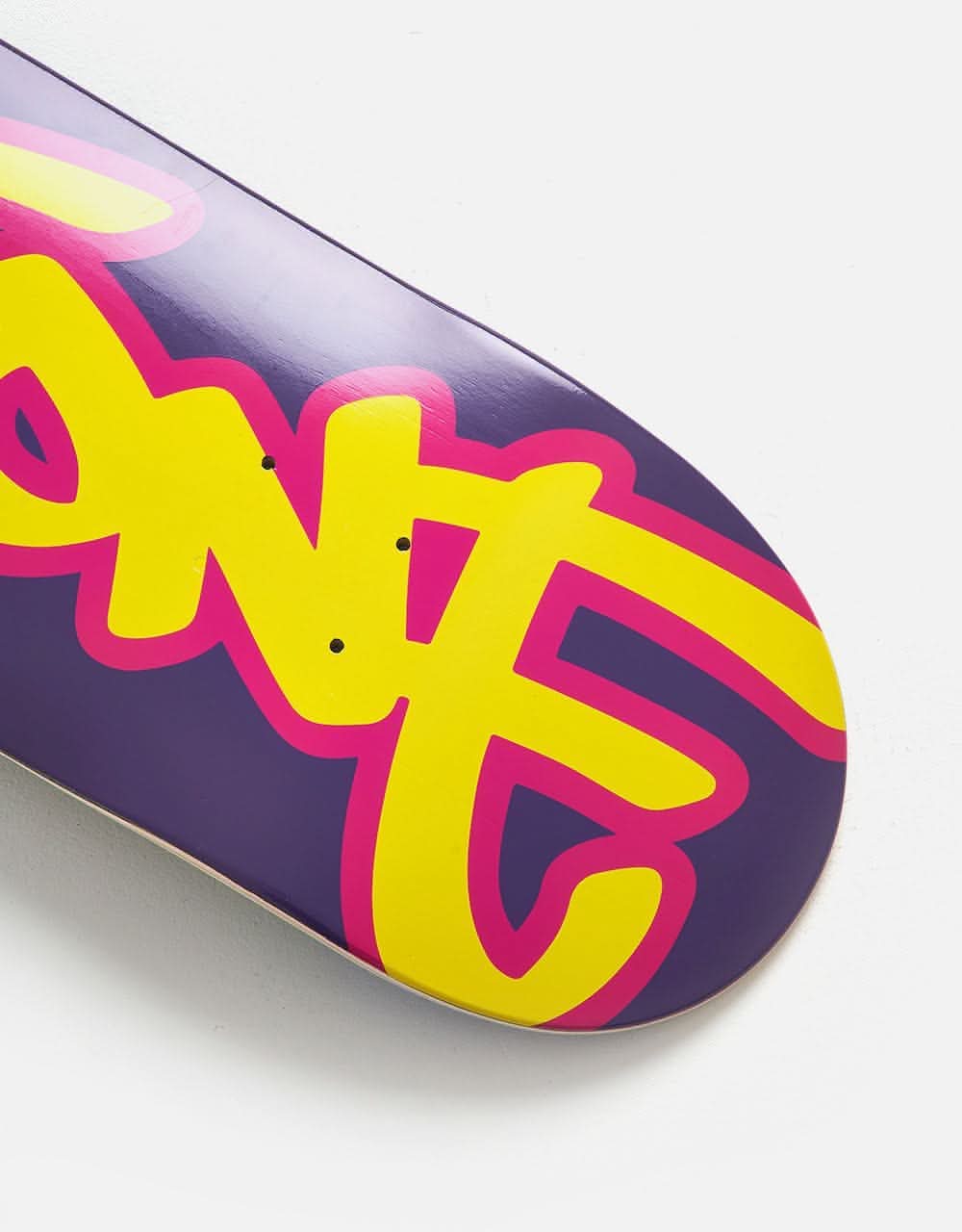 Route One Bricks Tag Skateboard Deck - Purple/Yellow