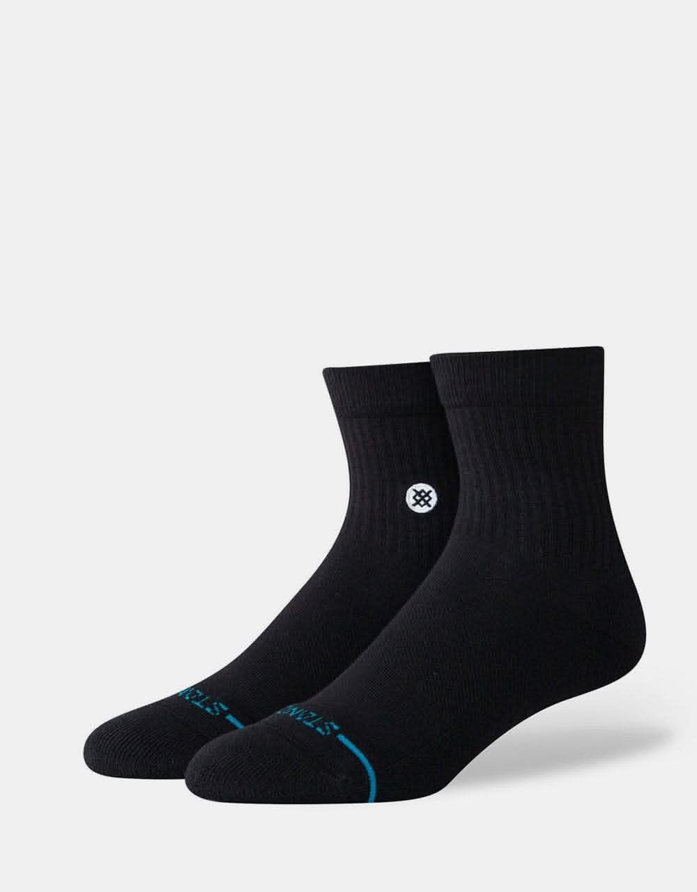 Stance Icon Quarter 3 Pack Socks - Black