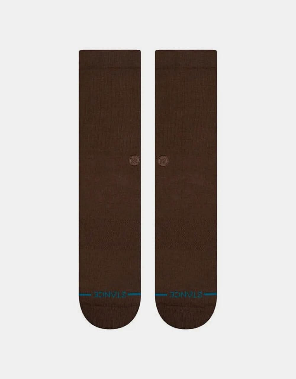 Stance Icon Classic Crew Socks - Brown