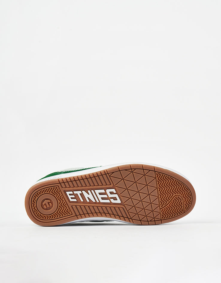 Etnies Snake Skate Shoes - Green/White/Grey