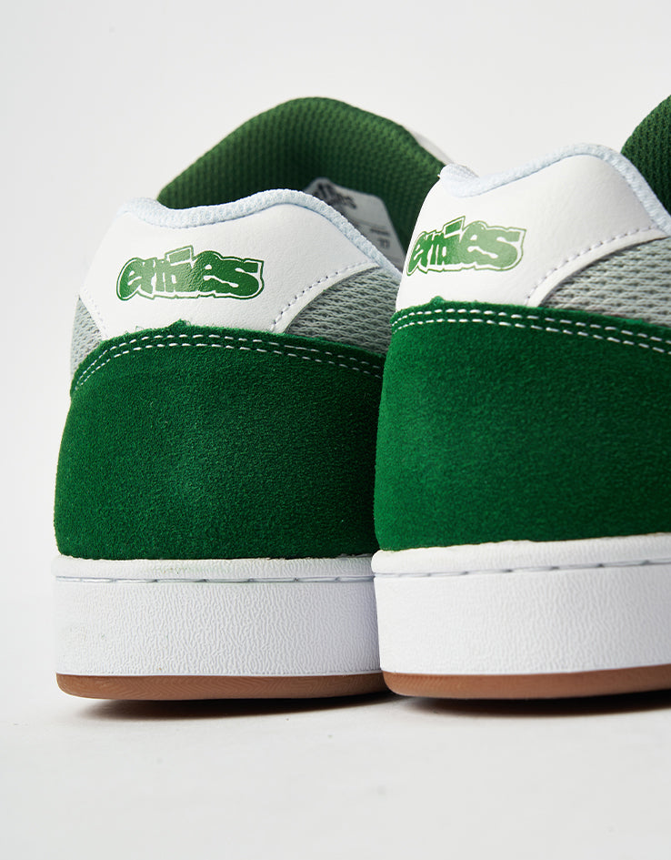 Etnies Snake Skate Shoes - Green/White/Grey
