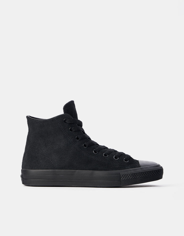 Converse Chuck Taylor All Star Pro Suede High Skate Shoes - Black/Black/Black