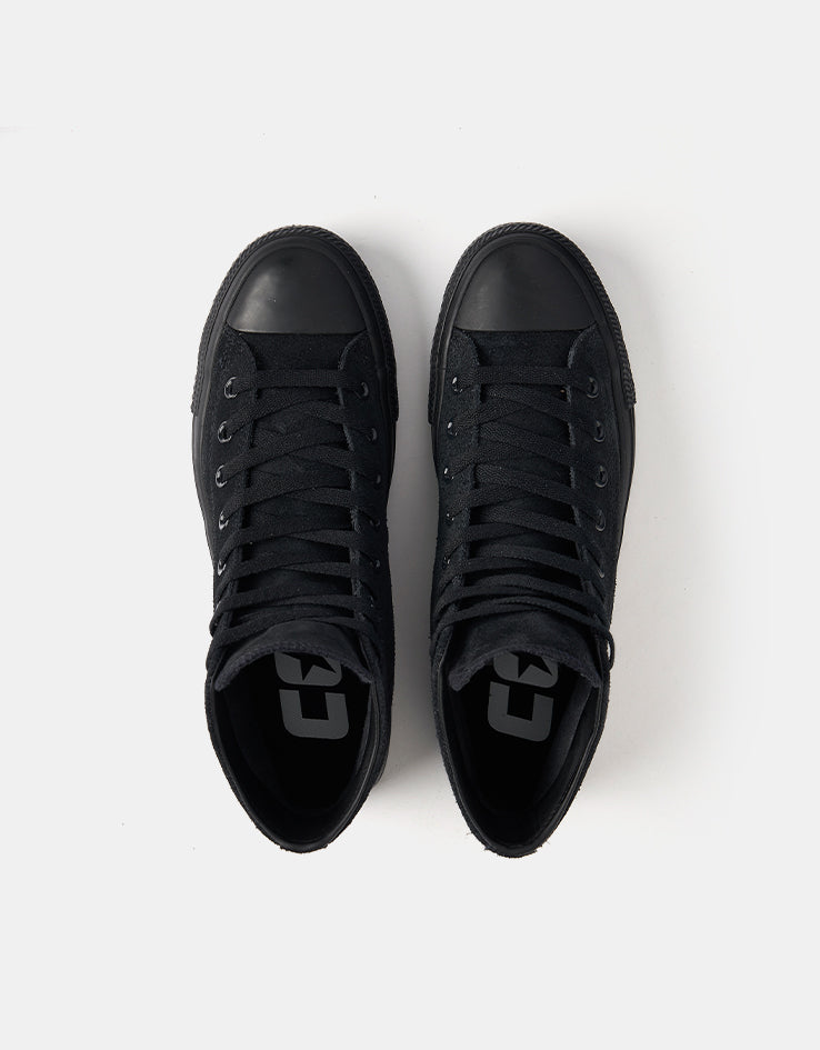 Converse Chuck Taylor All Star Pro Suede High Skate Shoes - Black/Black/Black