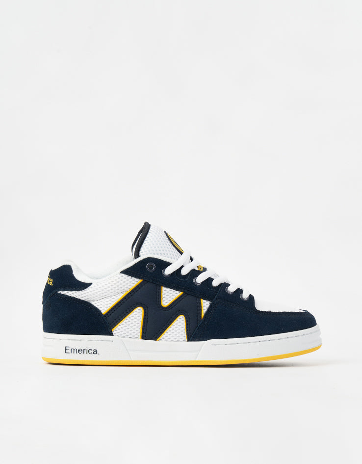 Emerica OG-1 Skate Shoes - Navy/White/Yellow