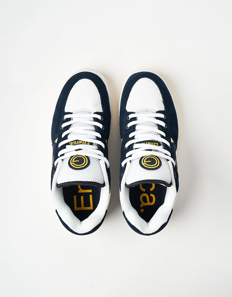 Emerica OG-1 Skate Shoes - Navy/White/Yellow