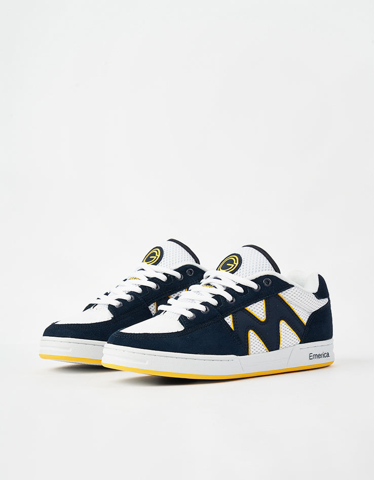 Emerica OG-1 Skate Shoes - Navy/White/Yellow