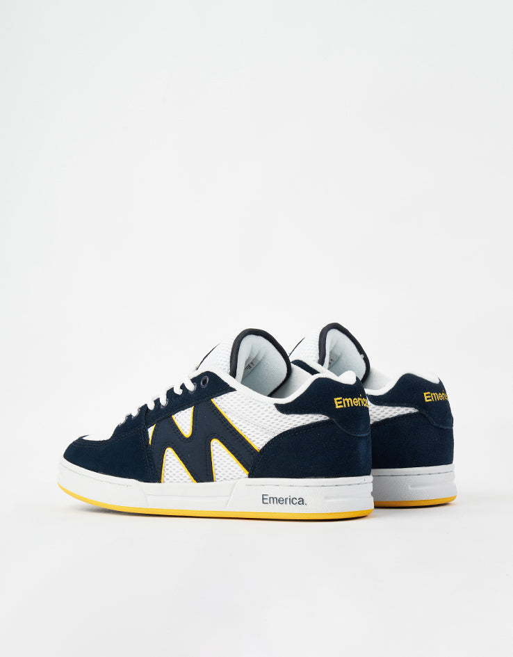 Emerica OG-1 Skate Shoes - Navy/White/Yellow