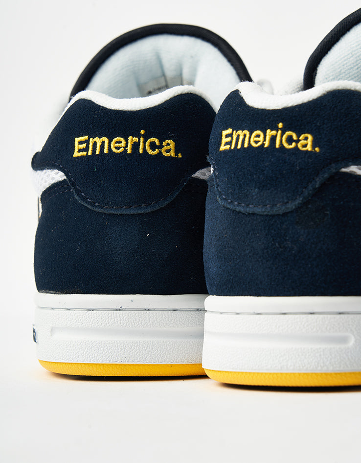 Emerica OG-1 Skate Shoes - Navy/White/Yellow