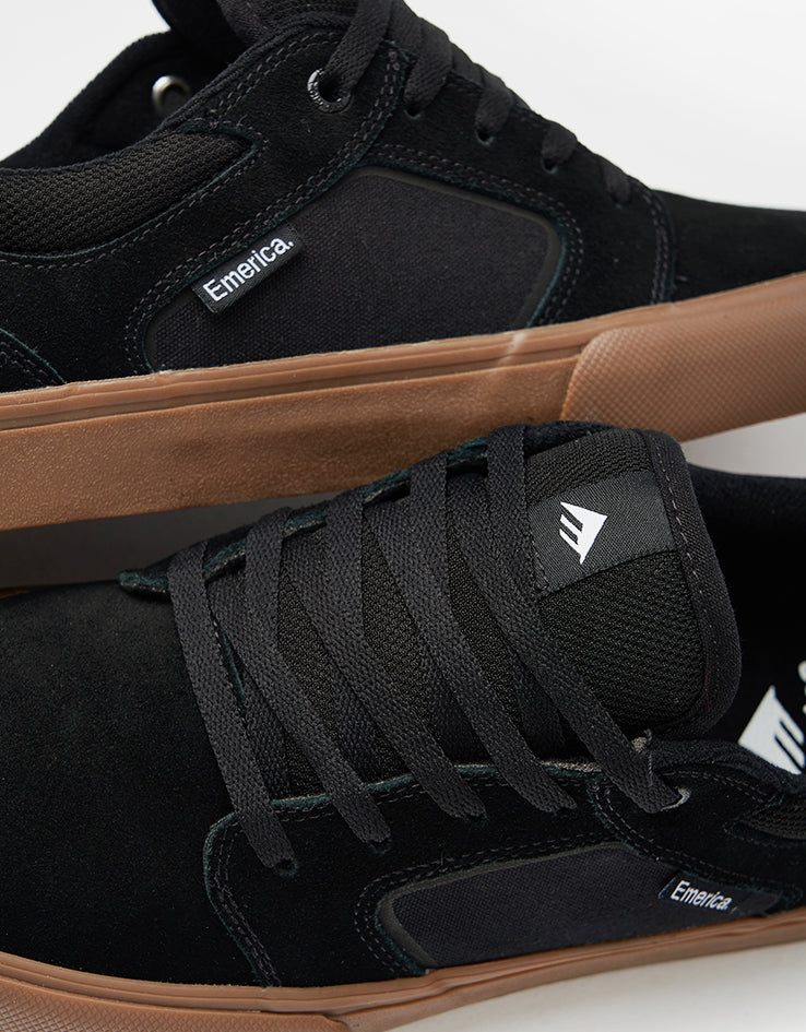 Emerica Cadence Skate Shoes - Black/Gum
