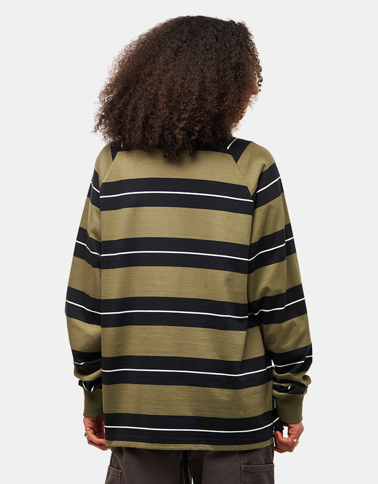 adidas Shmoo Rugby Shirt - Olive/Black/White