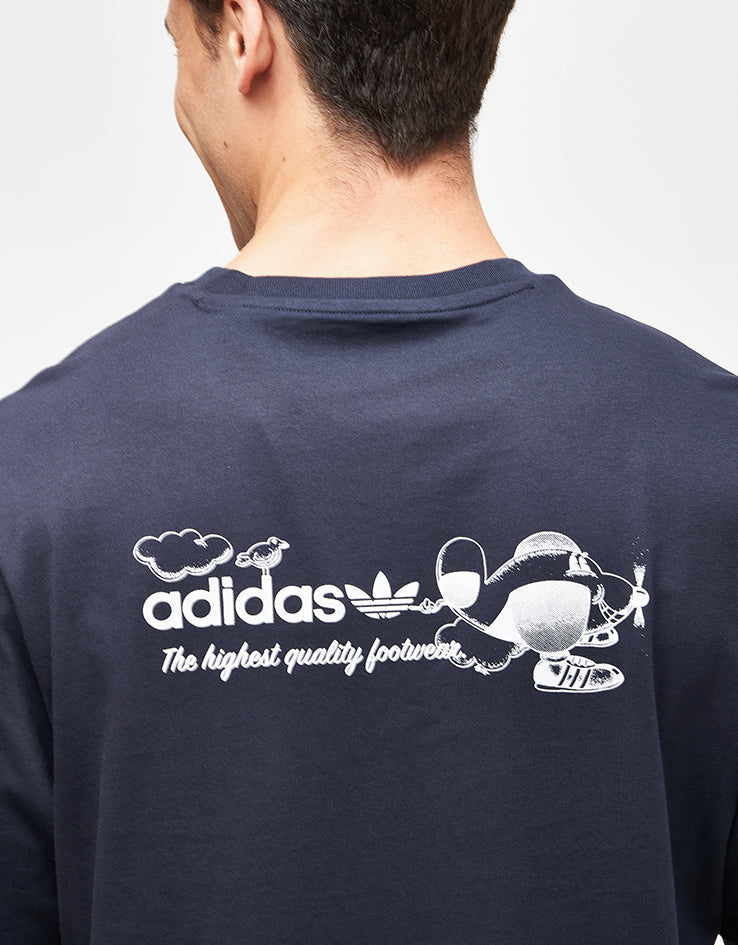 adidas Dogplane T-Shirt - Legacy Ink/White