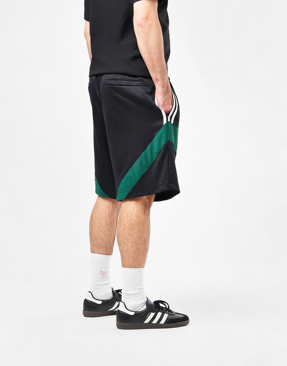 adidas Football Shorts - Black/Dark Green/White
