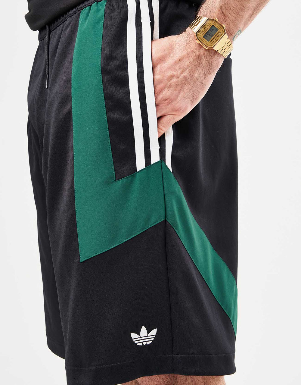 adidas Football Shorts - Black/Dark Green/White